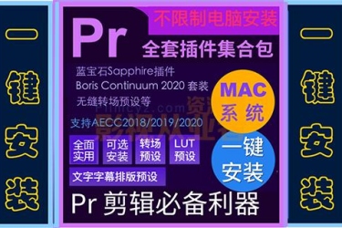 MAC 版-Pr CC2020 插件预设合集一键安装包 全网独家完美版