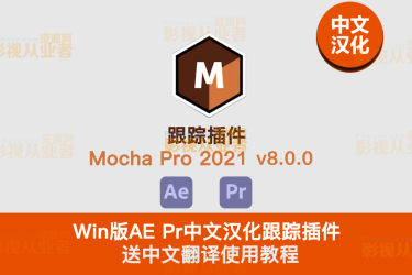 AE Pr中文汉化跟踪插件Win版摩卡Mocha Pro 2021 v8.0.0送教程