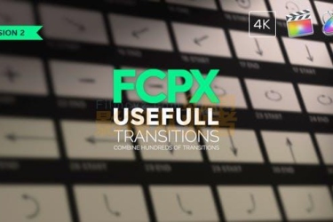 FCPX插件-100个摄像机运动弹跳旋转推拉变焦缩放调节层方式转场预设 Usefull Transitions