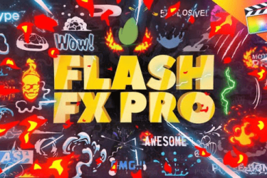 fcpx插件-Flash FX Pro MG动画元素包374个卡通动漫火焰能量LOGO标题转场 Flash FX Pro支持M1